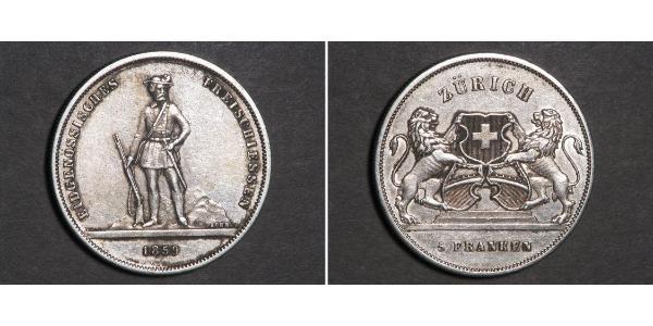 5 Franc Schweiz Silber 