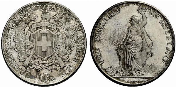 5 Franc Schweiz Silber 