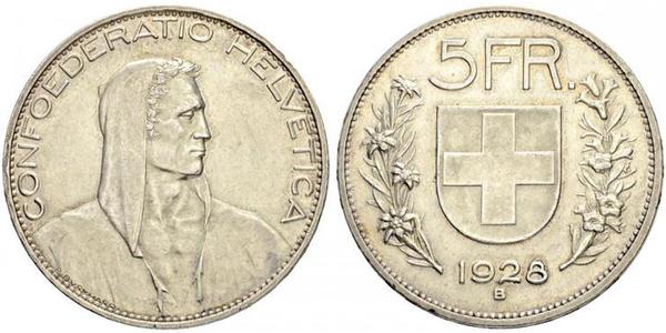 5 Franc Schweiz Silber 