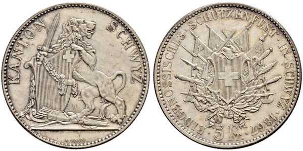5 Franc Schweiz Silber 