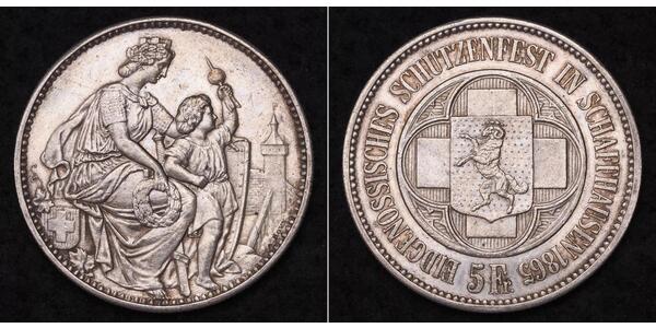 5 Franc Schweiz Silber 