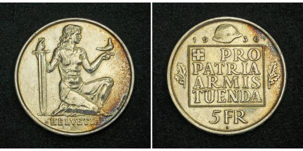 5 Franc Schweiz Silber 