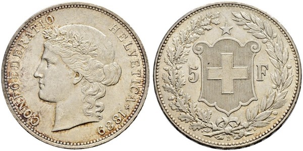 5 Franc Schweiz Silber 