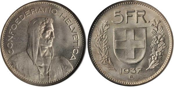 5 Franc Schweiz Silber 