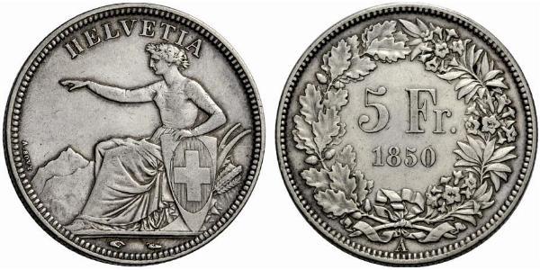 5 Franc Schweiz Silber 