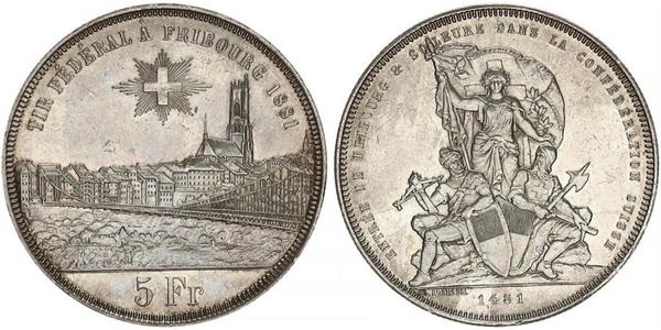5 Franc Schweiz Silber 