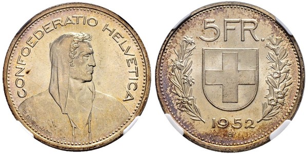 5 Franc Schweiz Silber 