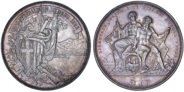 5 Franc Schweiz Silber 