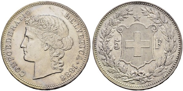 5 Franc Schweiz Silber 