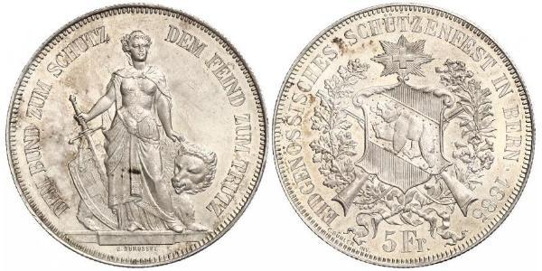 5 Franc Schweiz Silber 