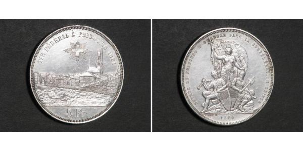 5 Franc Schweiz Silber 