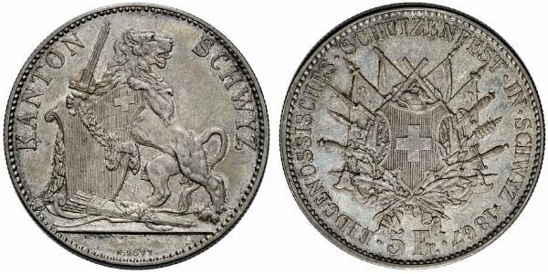 5 Franc Schweiz Silber 