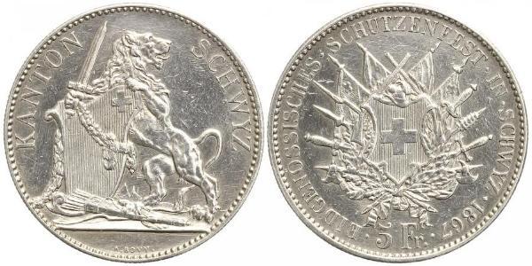 5 Franc Schweiz Silber 