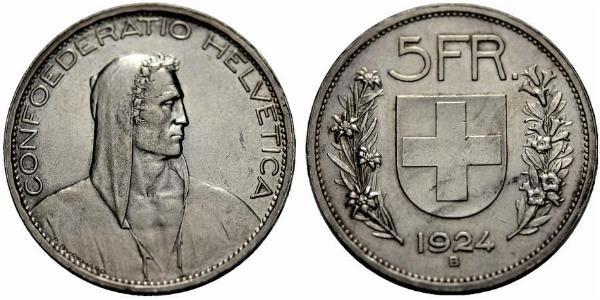 5 Franc Schweiz Silber 