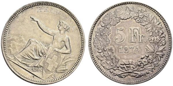 5 Franc Schweiz Silber 
