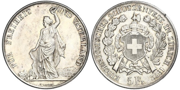 5 Franc Schweiz Silber 