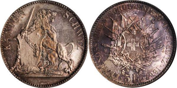 5 Franc Schweiz Silber 