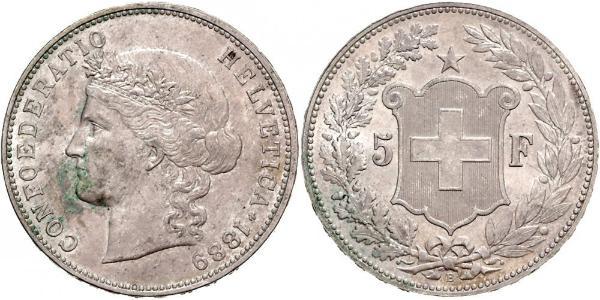 5 Franc Schweiz Silber 