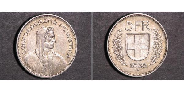 5 Franc Schweiz Silber 