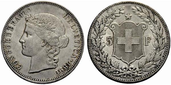 5 Franc Schweiz Silber 