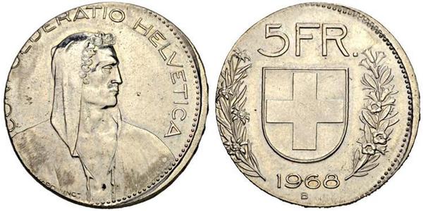 5 Franc Schweiz Silber 