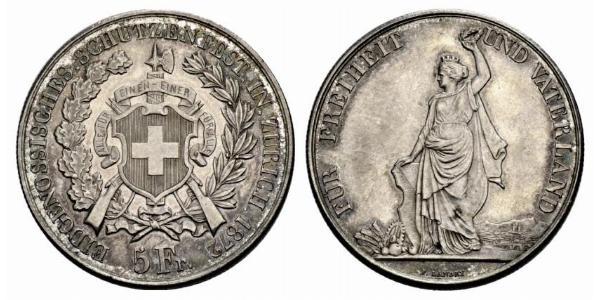5 Franc Schweiz Silber 