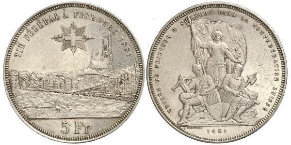 5 Franc Schweiz Silber 