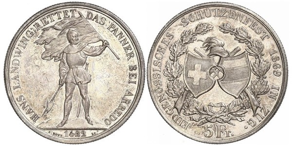 5 Franc Schweiz Silber 