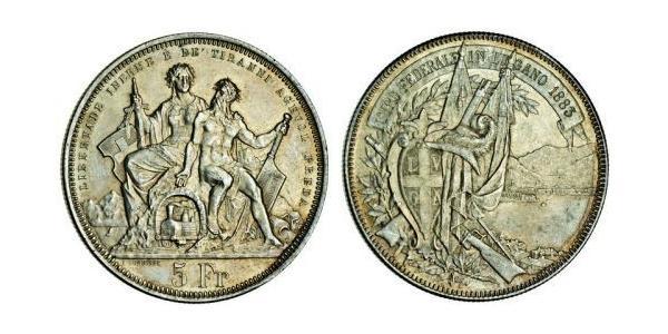 5 Franc Schweiz Silber 