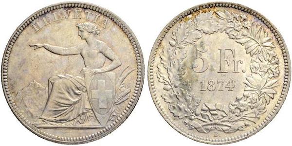 5 Franc Schweiz Silber 