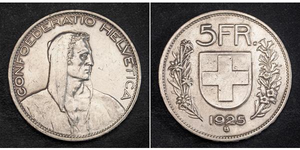 5 Franc Schweiz Silber 
