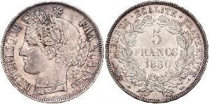 5 Franc Zweite Französische Republik (1848-1852) Silber 