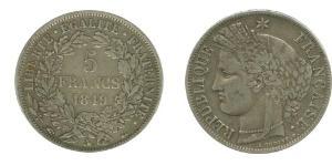 5 Franc Zweite Französische Republik (1848-1852) Silber 