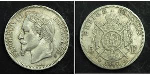 5 Franc Zweites Kaiserreich (1852-1870) Silber Napoleon III (1808-1873)