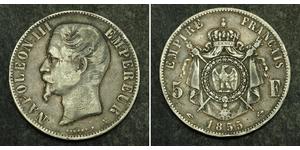 5 Franc Zweites Kaiserreich (1852-1870) Silber Napoleon III (1808-1873)