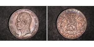 5 Franc Belgium Silver Leopold I of Belgium (1790-1865)