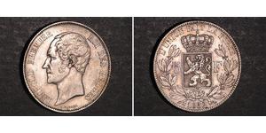 5 Franc Belgium Silver Leopold I of Belgium (1790-1865)