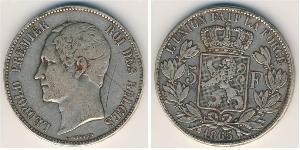 5 Franc Belgium Silver Leopold I of Belgium (1790-1865)