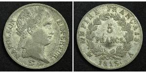 5 Franc First French Empire (1804-1814) Silver Napoleon (1769 - 1821)