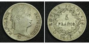 5 Franc First French Empire (1804-1814) Silver Napoleon (1769 - 1821)