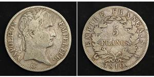 5 Franc First French Empire (1804-1814) Silver Napoleon (1769 - 1821)