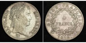 5 Franc First French Empire (1804-1814) Silver Napoleon (1769 - 1821)