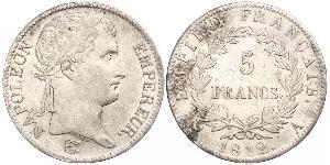 5 Franc First French Empire (1804-1814) Silver Napoleon (1769 - 1821)