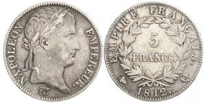 5 Franc First French Empire (1804-1814) Silver Napoleon (1769 - 1821)