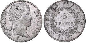 5 Franc First French Empire (1804-1814) Silver Napoleon (1769 - 1821)