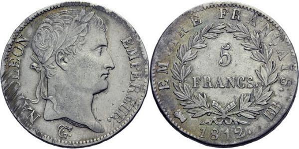 5 Franc First French Empire (1804-1814) Silver Napoleon (1769 - 1821)