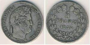 5 Franc France / July Monarchy (1830-1848) Silver Louis Philippe I of France (1773 -1850)