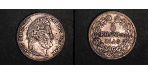 5 Franc France / July Monarchy (1830-1848) Silver Louis Philippe I of France (1773 -1850)