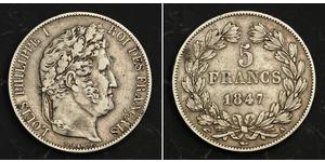 5 Franc France / July Monarchy (1830-1848) Silver Louis Philippe I of France (1773 -1850)