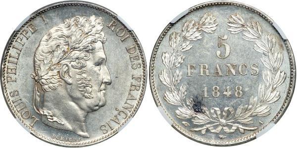 5 Franc France / July Monarchy (1830-1848) Silver Louis Philippe I of France (1773 -1850)